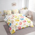 thumbnail image 2 of Erosebridal Teens Cartoon Easter Eggs Bedding Comforter Set 7pcs,Kawaii Colorful Flowers Queen Bedding Sets For Kids,Breathable Home Decor, 2 of 6