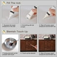 thumbnail image 6 of SEISSO Wood Repair Kit Touch up Paint Restore Any Wooden Furniture Stain, 12 Colors Cover Surface Scratch for Wooden Floor Table, Filler Furniture Paint Oak, Cabinet, Door, Veneer, Walnut 7 oz, 6 of 11