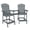 Dark Gray, variant on Set of 2 Tall Adirondack Bar Chairs with Connecting Tray – Quality Sturdy Wood Decorative Garden Stools – High Back Bar Height Chairs for Deck, Patio, Balcony, Backyard, Sturdy Wood