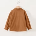 thumbnail image 6 of Wilark Girls Fall Corduroy Shirt Jackets Lightweight Loose Fit Casual Trendy Long Sleeve Collared Kids Shackets with Pockets Khaki 5-12, 6 of 7