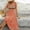 Orange, variant on ZEHJUHAN Women's Casual Tiered Boho Sundress, Square Neck Spaghetti Strap Smocked Long Dress Beige,S