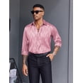 thumbnail image 2 of COOFANDY Mens Floral Rose Printed Long Sleeve Dress Shirts Prom Wedding Party Button Down Shirts, 2 of 4