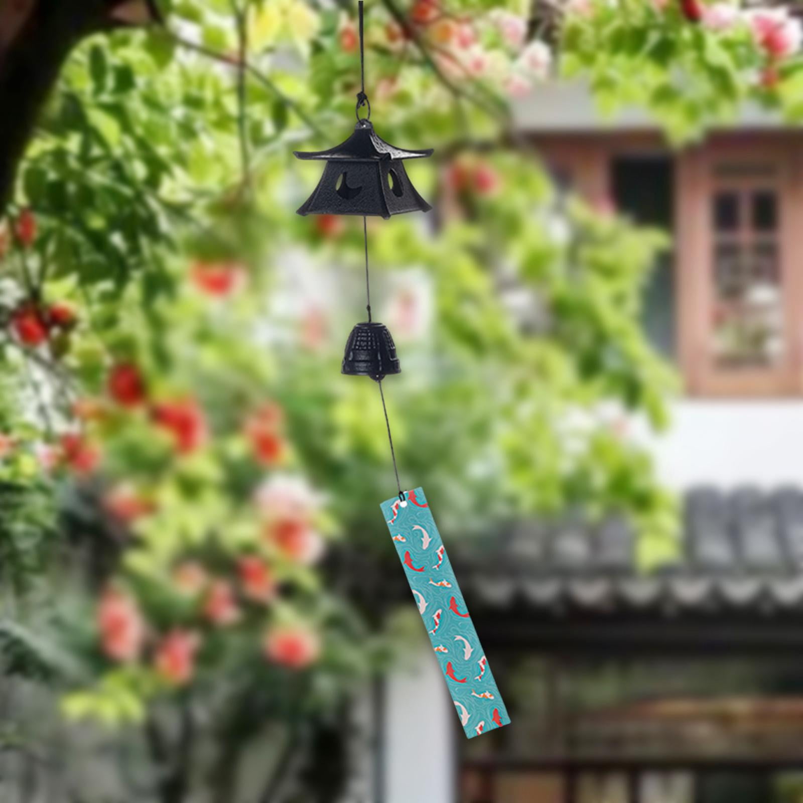 Fzaqwen Cast Iron Wind Chime Hanging Ornament Premium Art Crafts Windchime Wind Bell for Style B