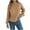 Khaki, variant on HAPIMO Women's Fashion Sweater Hallow Out Solid Color Round Neck Novelty Pullover Tops Loose Knitted Clothes Long Sleeve Yellow L