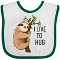 thumbnail image 3 of Inktastic I Live to Hug Cute Sloth on a Branch Boys or Girls Baby Bib, 3 of 4