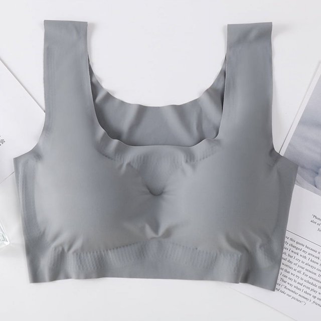 Sujetador deportivo de talla grande para mujer, ropa interior japonesa sin costuras, sin aros de acero, a prueba de golpes, para yoga