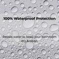thumbnail image 7 of Light Gray Extra Long Waterproof Shower Curtain Liner 71x79 Inches, 7 of 7