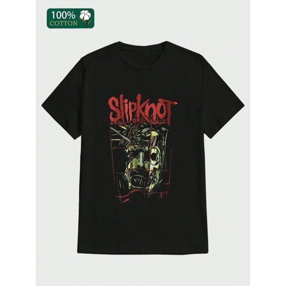 Band Tees × Vintage Vintage Band T-shirt  Casual Print, Comfortable and Versatile, Letter Pattern Pure Cotton 220g Printed T-shirt 100%  Cotton