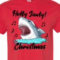 thumbnail image 4 of Inktastic Shark Holly Jawly Christmas T-Shirt, 4 of 5