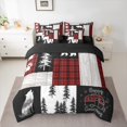 thumbnail image 2 of Homewish Jungle Wildlife Wolves 7pcs Bedding Comforter Set,Happy Camping Queen Bedding Sets,Cute Bear Paws Queen Sheet Sets For Boys Kids,Super Cozy Room Decor Reversible, 2 of 8