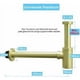 thumbnail image 2 of Sifón de diseño universal sifón de diseño para lavabo y baño desagüe de lavabo botella sifón 1/4 x 32mm redondo dorado cepillado, 2 of 5
