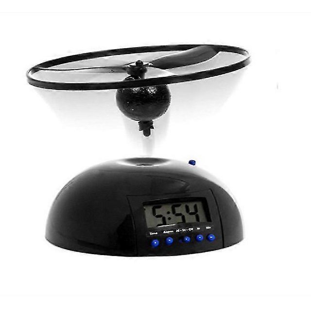 Flying Alarm Clock Led Display Digital Alarm Clock Snooze Alarm Clock Flying Helicopter Propeller Design Clock Creative Gift