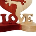 thumbnail image 3 of Zecic Wooden Heart Ornament Valentines Day Gift Wood Hug Craft Decoration Love Letter Board for Living Room Bedroom Decor, 3 of 10