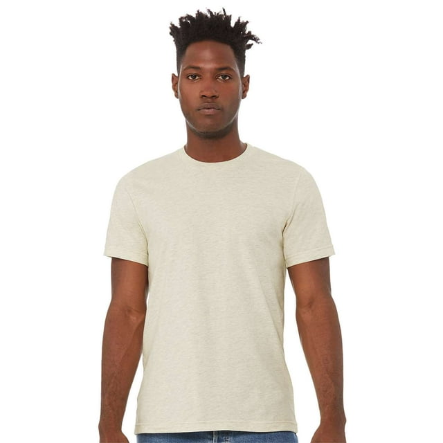 BELLA+CANVAS T-Shirt Jersey CVC pour Homme, G, Gris Chiné Prism Natural