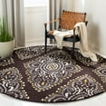 thumbnail image 2 of SAFAVIEH Wyndham Pompeii Damask Wool Area Rug, Brown/Ivory, 5' x 8', 2 of 10