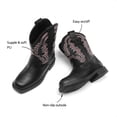 thumbnail image 4 of Botas de Vaquero para Niños DREAM PAIRS Talla 6 Punta Cuadrada Negra, 4 of 7
