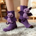 thumbnail image 3 of 3D Knit Animal Socks,Knit Animal Hug Socks,Winter Warm Thick Funny Christmas Socks Gifts for Women Men,Free size,Axolotl, 3 of 8