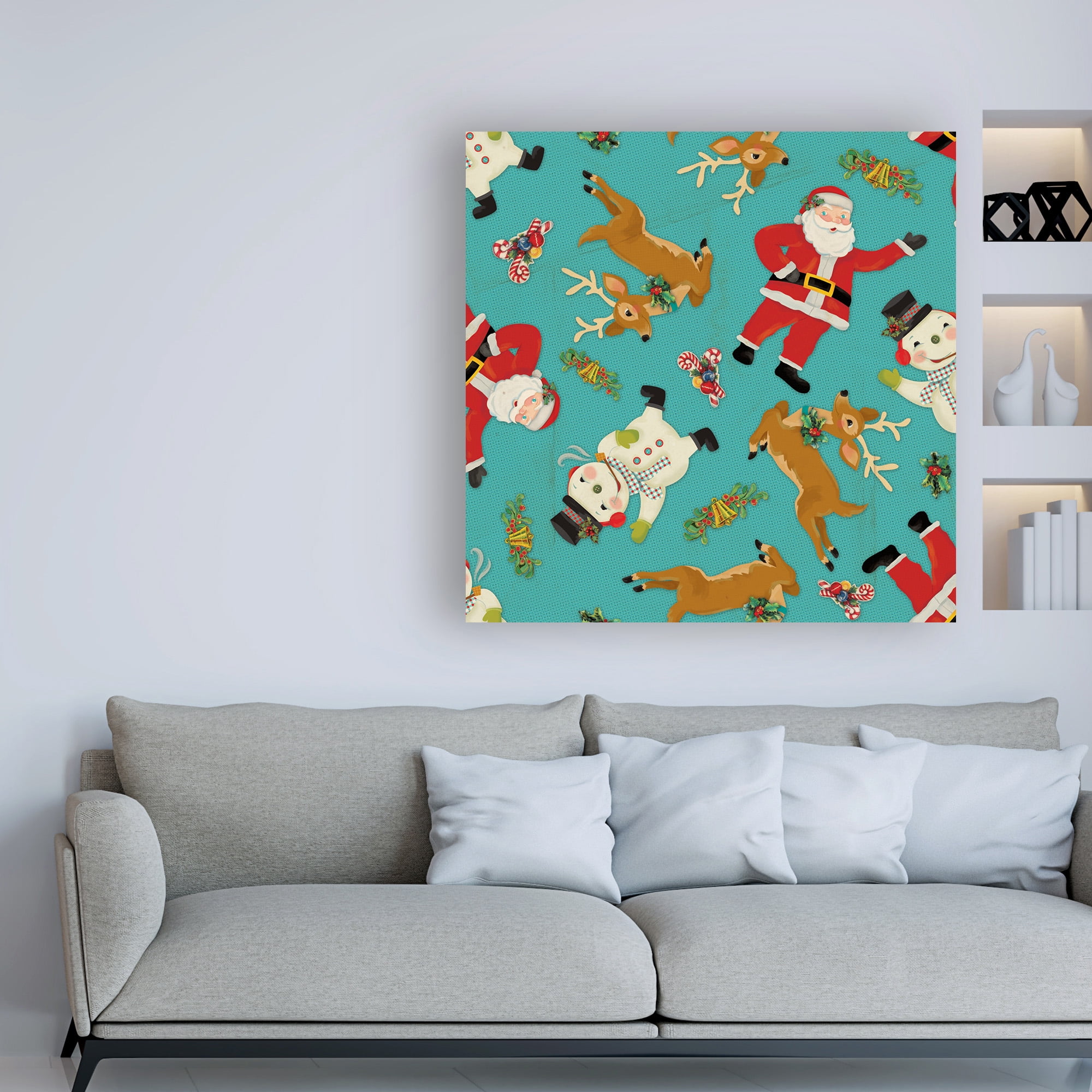 Trademark Fine Art 'Retro Christmas half drop 1' Canvas Art by Holli Conger