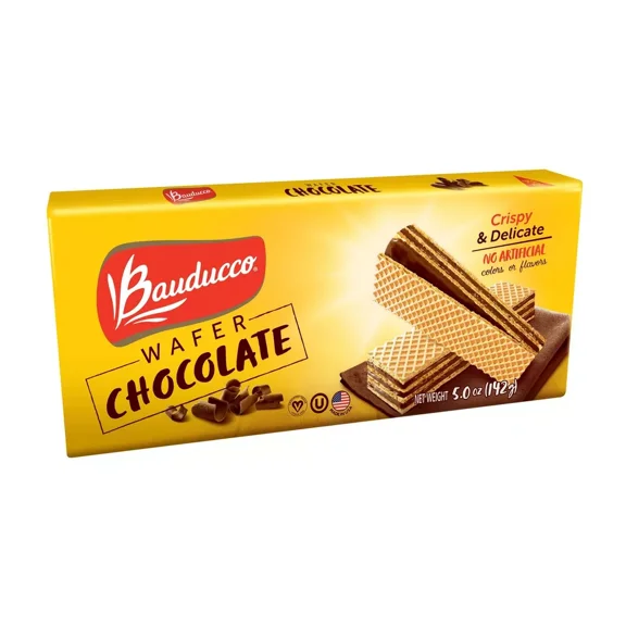 Pack of 18, Bauducco Chocolate Wafers, 5 oz