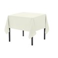 thumbnail image 2 of Pomp Ivory 52" x 52" Inch Square Premium Polyester Tablecloth | Wrinkle + Stain Resistant Easy Care Fabric | Fits Square or Round Table, 2 of 4