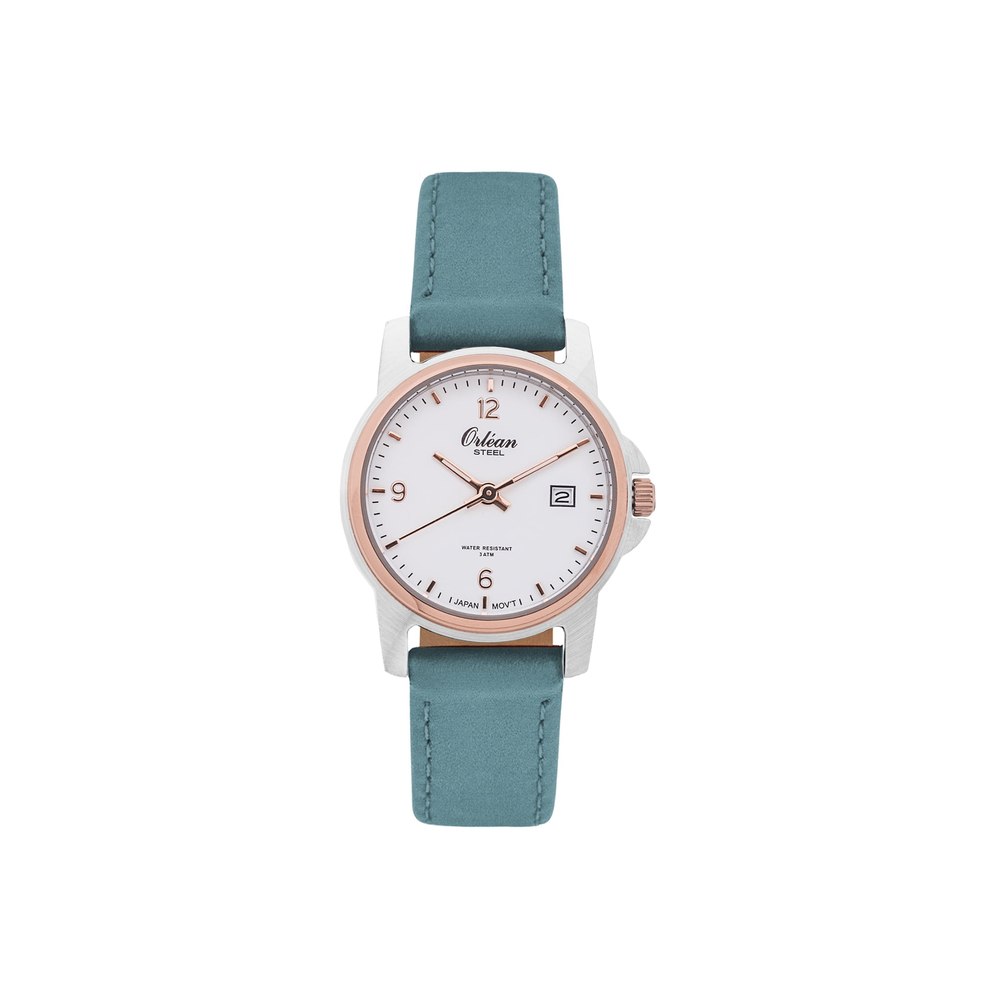 Orlean Womens Easy to Read Watch with Date - 316L Stainless Steel Case, Leather Watch Band - 27mm Analog Ladie's Wrist Watches - White Dial 並行輸入品 Orlean Women\u0027s Easy Read Watch - Stainless Steel Qatar | Ubuy