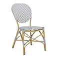 thumbnail image 4 of Safavieh Lisbeth Outdoor Striped Side Chair, Set of 2 - Grey/White, 4 of 11