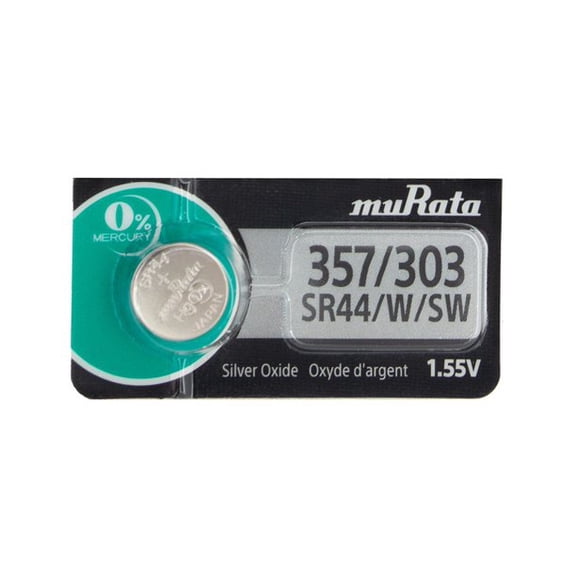 Sony Murata 357/303 - SR44 Silver Oxide Button Cell Battery 1.55V - 1 Pack   FREE SHIPPING!