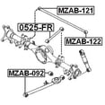 thumbnail image 2 of Febest BUSHING, REAR TRANSVERSE ARM # MZAB-121 OEM S10H-28-650, 2 of 2