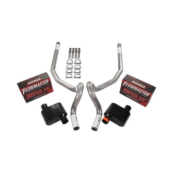 78-88 GM G Body Car 2.5" Dual Exhaust Kit Flowmaster Super 10 Rear Exit No Tip