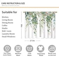 thumbnail image 2 of Sage Eucalyptus Botanical Kitchen Curtains Green Leaves Bathroom Curtains Window Treatment Drapes Tier Flower Spring Floral Cafe Small Bedroom Short French Door Curtains 2 Panels 27.5x39 Inch, 2 of 6