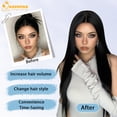 thumbnail image 5 of QUEENTAS 24 Inch Glueless Long Straight Black Wig for Women – Synthetic Heat-Resistant Wig, Wear & Go Pre-Plucked Natural Hairline, Everyday & Party Wig (Black), 5 of 12