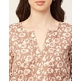 thumbnail image 5 of Moomaya Printed Short Top For Women V Neck Full Sleeve Regular Tunic Top, 5 of 8