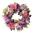 thumbnail image 2 of SPRING PARK 40cm Handmade Wreath Floral Artificial Simulation Flowers Garland, European Door Ornament for Home Party Decor, 2 of 7