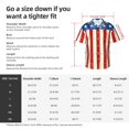thumbnail image 3 of KLL Men's Hawaiian Shirt Short Sleeve Button Down Beach Shirts-America Flags2, 3 of 5