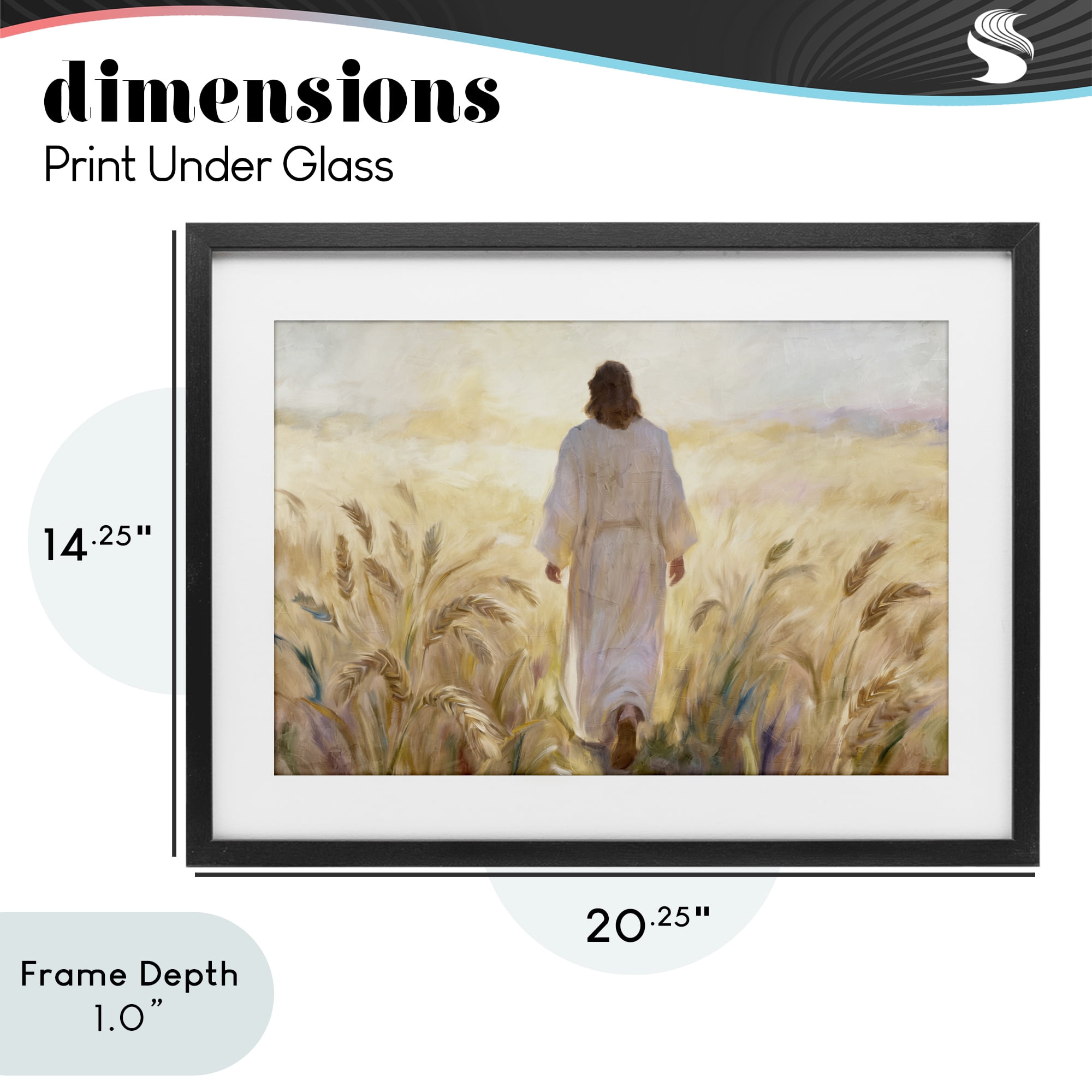 Stupell Industries In His Steps Walking Faithfully Black Framed Print Under Glass, design by Kim Allen