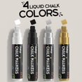 thumbnail image 2 of Chalkola Chalk Markers 10mm 4-Pack White Black Gold Silver, 2 of 9