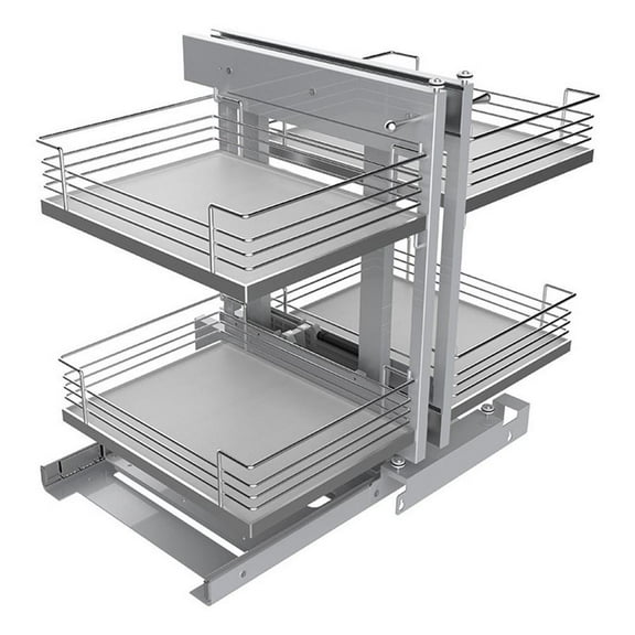 TUHOME Stainless steel Blind Corner Cabinet Organizer Silver