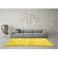 thumbnail image 3 of Ahgly Company Machine Washable Indoor Square Persian Yellow Traditional Area Rugs, 6' Square, 3 of 4
