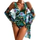 thumbnail image 1 of MKLEKYY Trajes De Baño Mujer Women Floral Print Swimsuits Deep V Neck Swimwear Women 2 Bathing Suit Sexy Monokini Suits Summer Wear Beach Cover Ups, 1 of 6