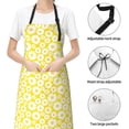 thumbnail image 6 of Naloa Daisies Flowers Apron Kitchen Aprons with Pockets for Women Men Chef, 6 of 8