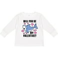 thumbnail image 3 of Inktastic Will You Be My Valentine with Cute Shark and Hearts Boys or Girls Long Sleeve Toddler T-Shirt, 3 of 5