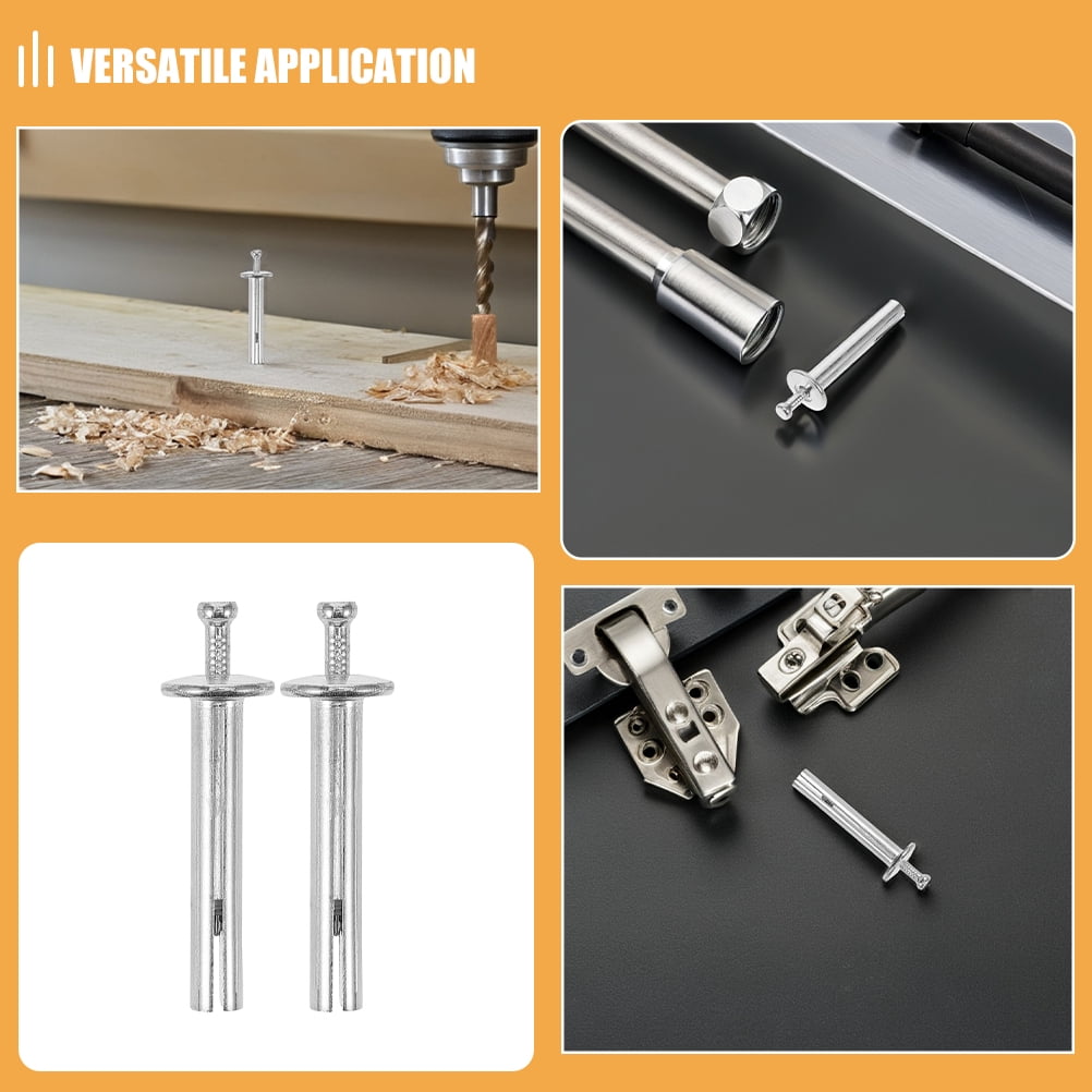 Masteelf 100pcs Expansion Fastener Nails 8x50mm Drive-In Anchor Nails For Concrete Walls Heavy Duty Wall Screws Metal Bolt For Concrete And Masonry Anchors