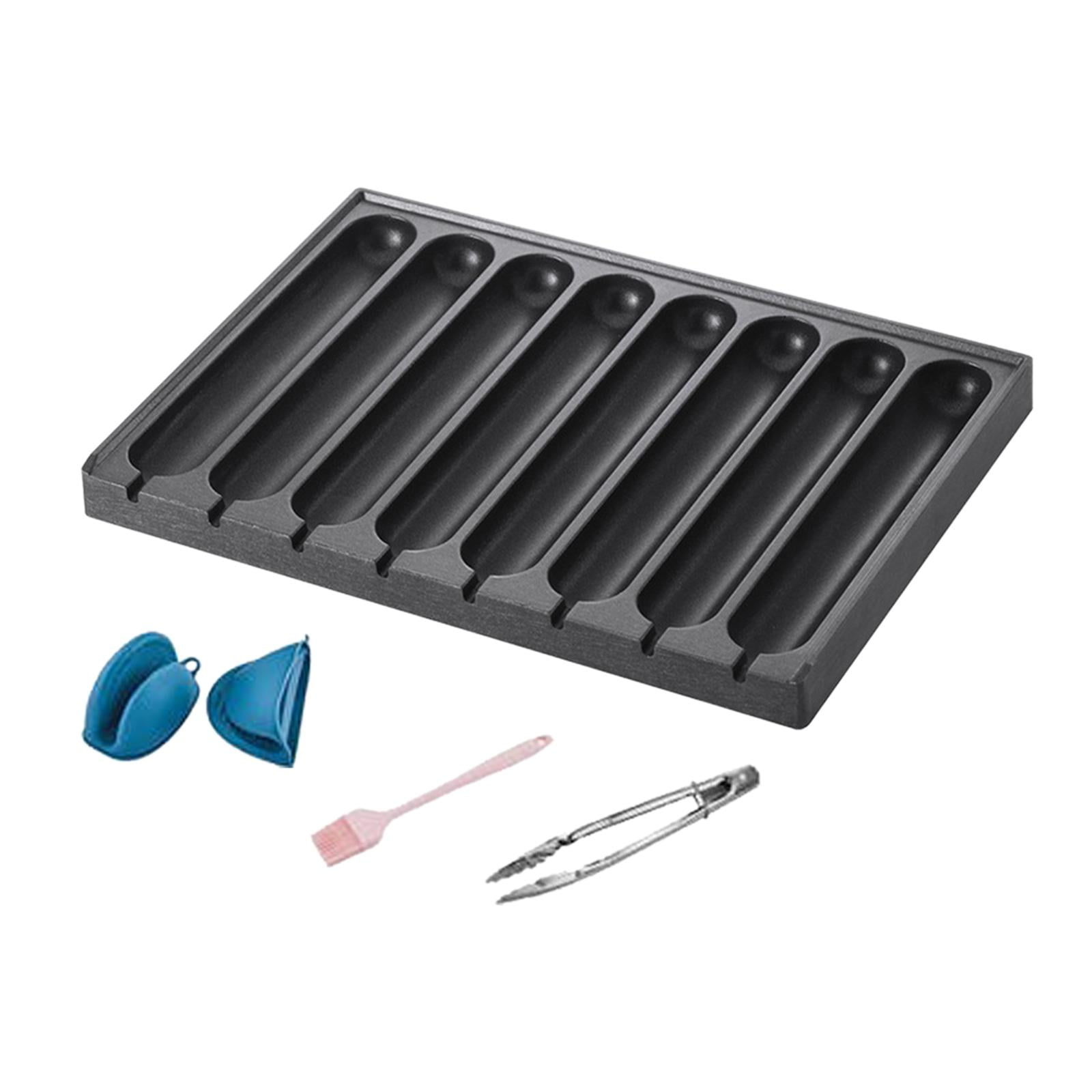  Gralara Sausage Grilling Pan Corn Dog Grill Pan Non Coating Cast  Iron 4 Grid Hot Dog Presser Maker Hot Dog Grill Pan for All Stovetop  Breakfast, Square: Home & Kitchen