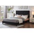 thumbnail image 1 of Tailor Black Contemporary Upholstered Adjustable Headboard Bed, 1 of 1