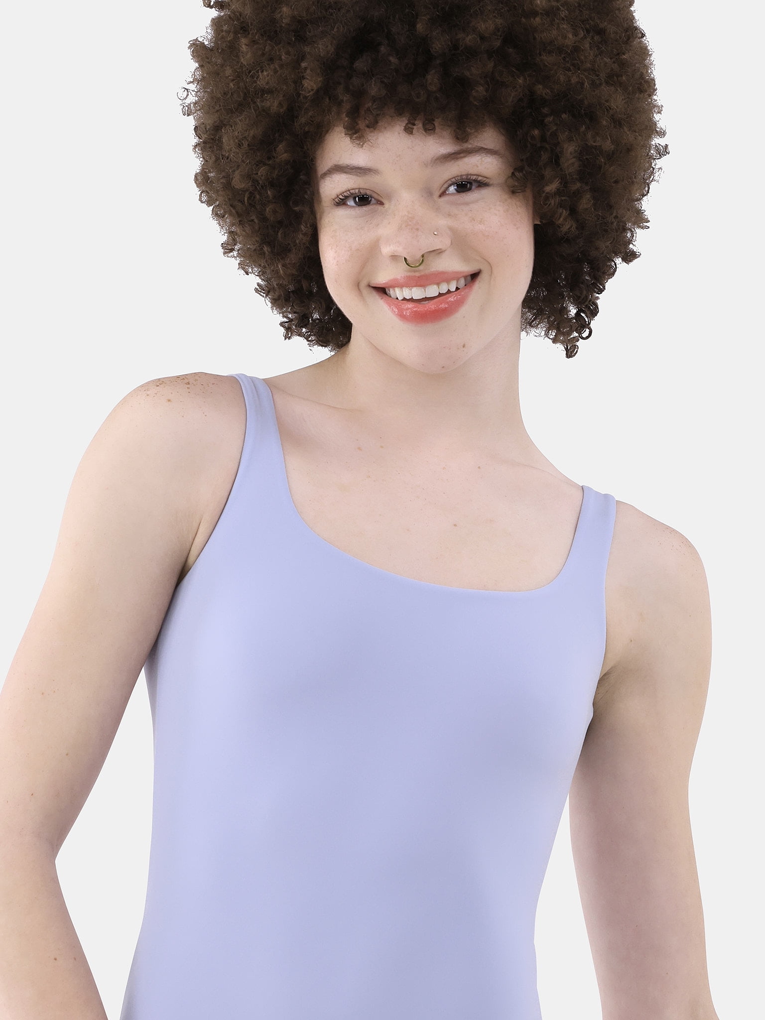 No Boundaries Women's Scoop Neck Tank Top Bodysuit, Women’s Sizes XS-3XL