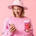 thumbnail image 6 of 4 Pack Reusable Iced Coffee Insulator Sleeve, Neoprene Coffee Cup Holder for Iced Hot Drinks, Beverage Holder for Most Drinks(16-20 oz Small, African Grain), 6 of 6