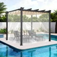 thumbnail image 1 of Covers&All Rideau de Bâche Transparent pour l'Extérieur, Rideaux Transparents de 18 Oz pour Patio, Bâche en Vinyle PVC Transparente Imperméable et Résistante aux Déchirures avec Oeillets Inoxydables pour Véranda, Gazebos, Balcon (4 Pieds H x 9 Pieds L Pieds), 1 of 8