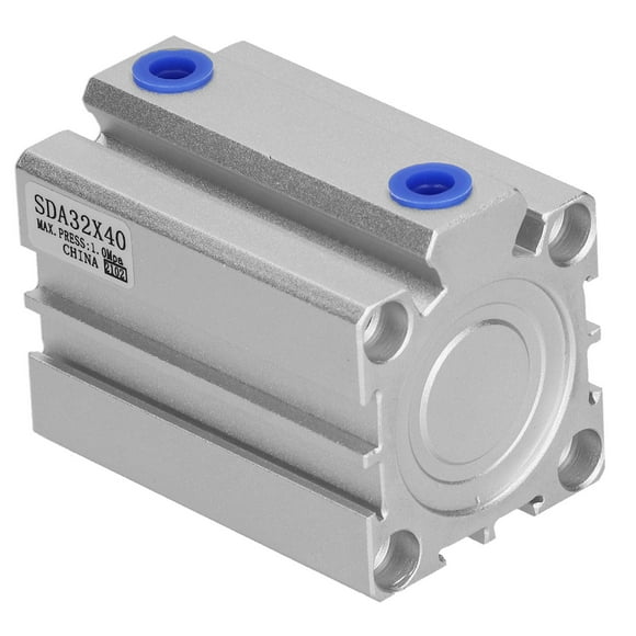 Compact Aluminum Double-Acting Pneumatic Cylinder - 32mm Bore with PT1/8 Thread (SDA32x40) - Durable & Space-Saving Design for Tight Installations