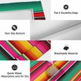 thumbnail image 6 of Mexican Style Outdoor Rug for Patio/Deck/Porch, Non-Slip Large Area Rug 4 x 6 Ft, Colorful Mexico Stripes Green Red Indoor Outdoor Rugs Washable Area Rugs, Reversible Camping Rug Carpet Runner, 6 of 8