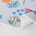 thumbnail image 5 of Erosebridal Cartoon Axolotl Twin Quilt Set, Kawaii Flower Twin Coverlet Set, Xmas Reversible, Soft Lilac, 2pcs (1 Bedspread and 1 Pillowcase), 5 of 7